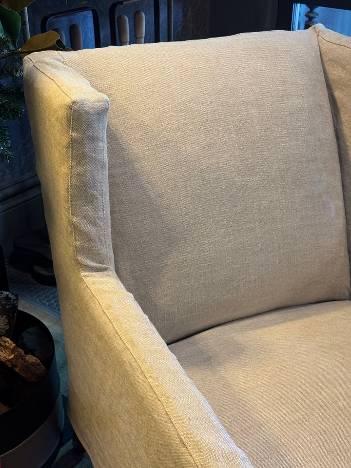 Murmur ArmChair | Custom Made in Sydney | Slip Covered | Westbury Washed Luxembourg Oatmeal