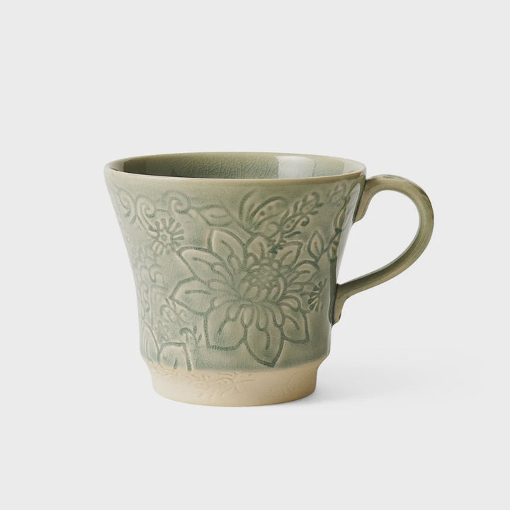 Arabesque Ceramic Tea Mug | Antique