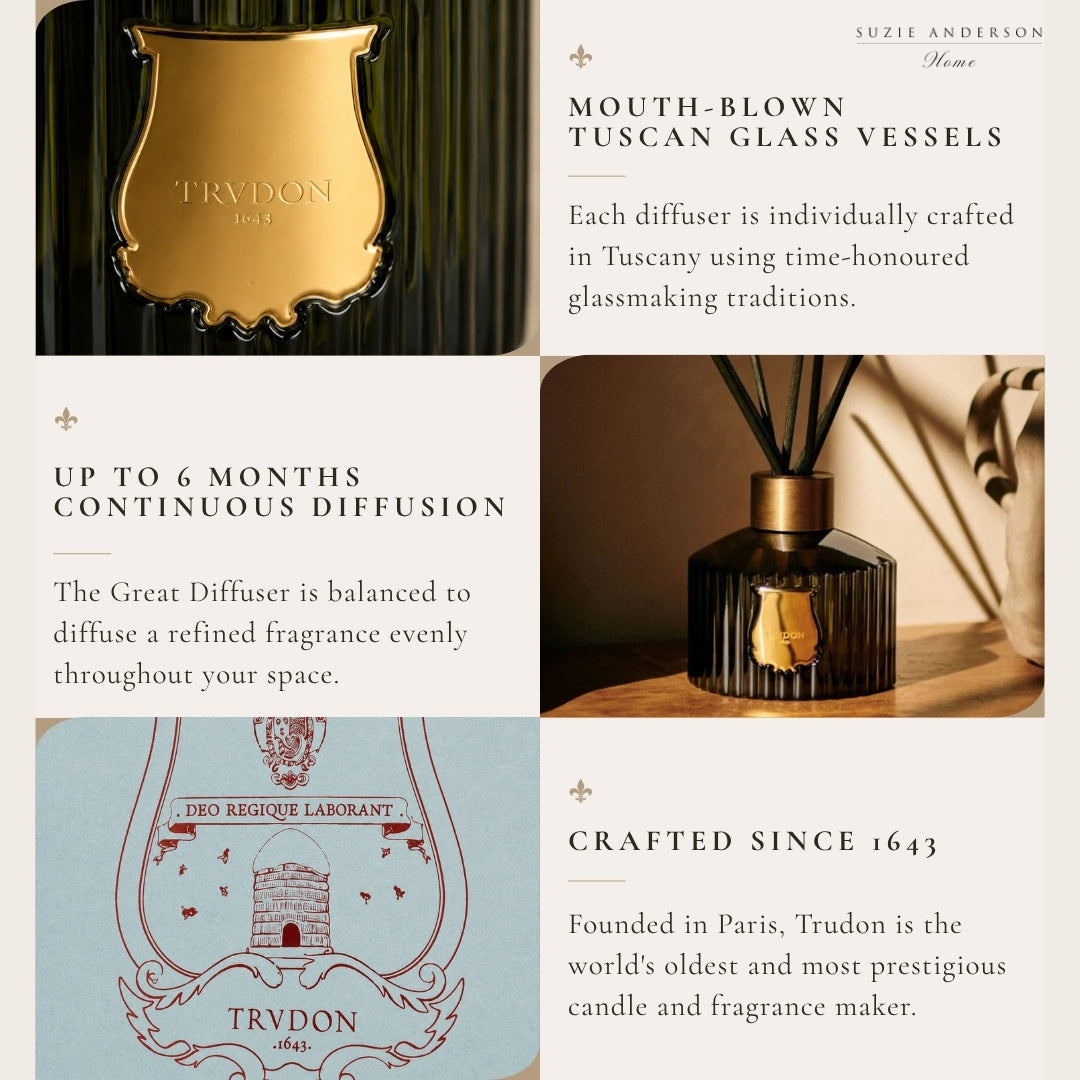 Trudon | Great Diffuser 1000ml | Ernesto | Leather and Tobacco