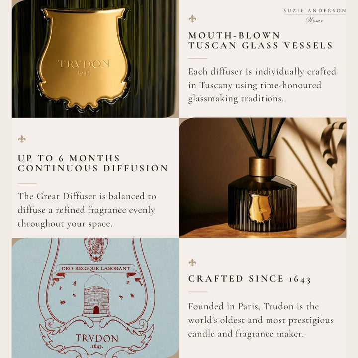 Trudon | Great Diffuser 1000ml | Ernesto | Leather and Tobacco