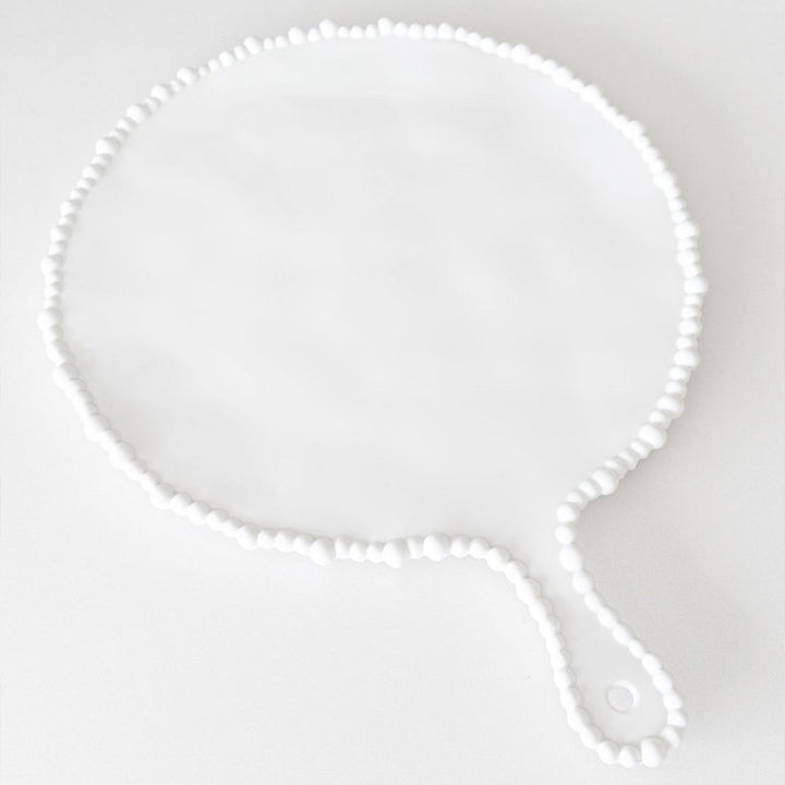 Pearl Platter Round with Handle | Melamine | White