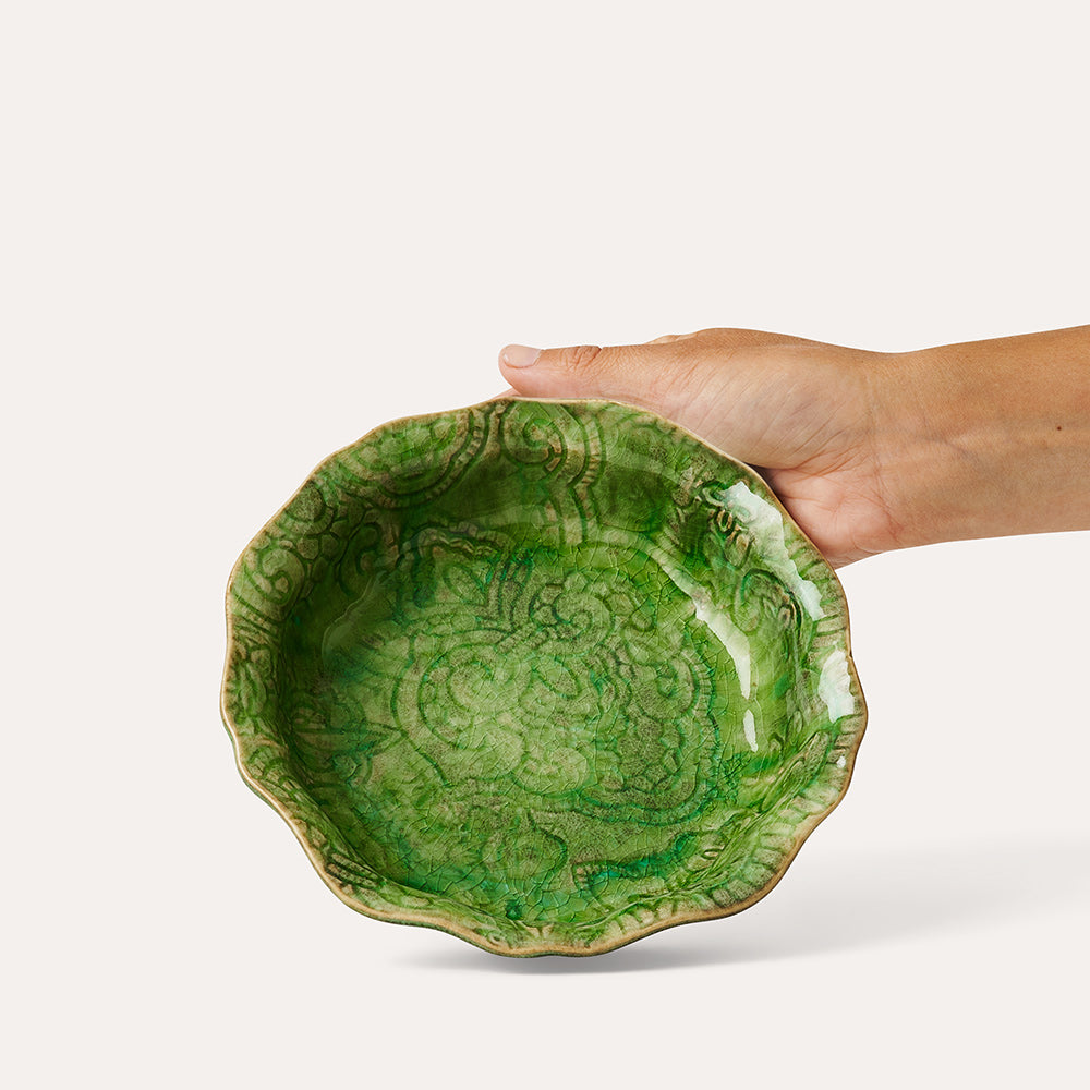 Arabesque Small Bowl | Seaweed