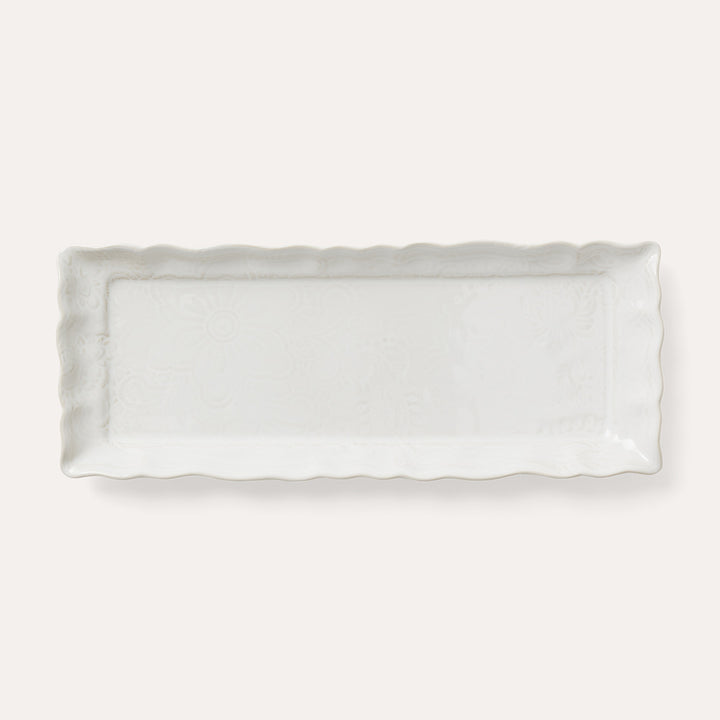 Arabesque Rectangle Server | White