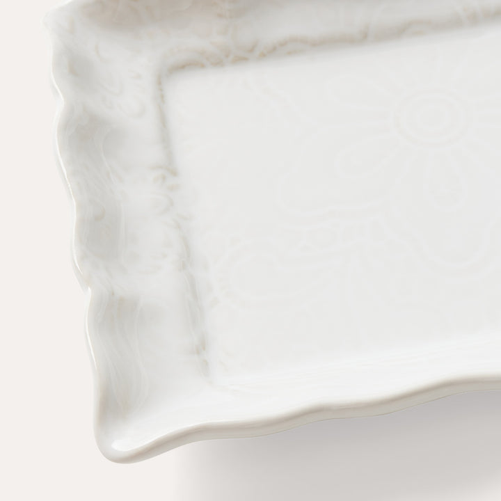 Arabesque Rectangle Server | White