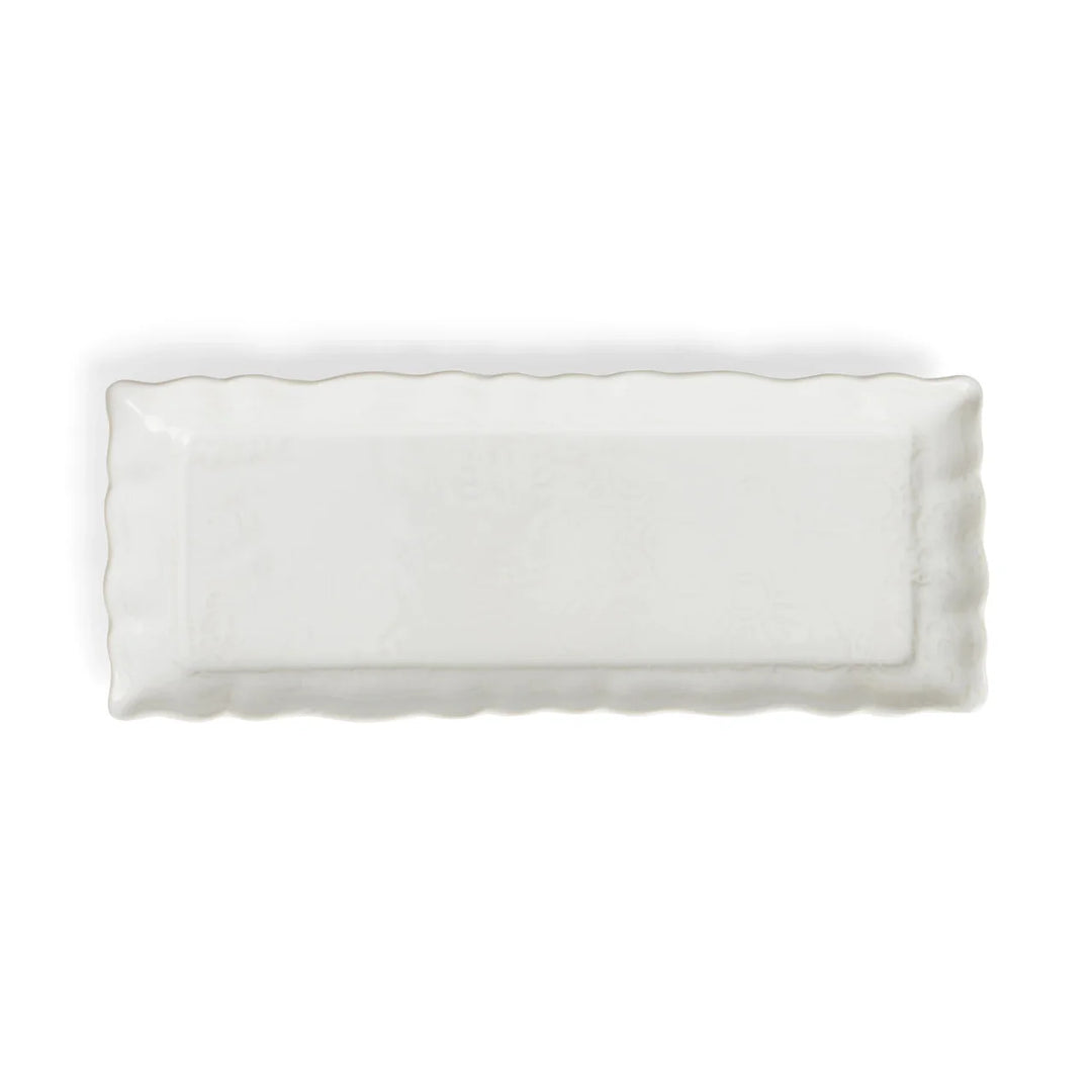 Arabesque Rectangle Server | White