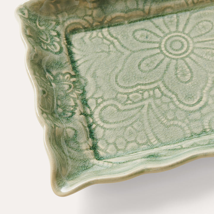 Arabesque Rectangle Server | Antique