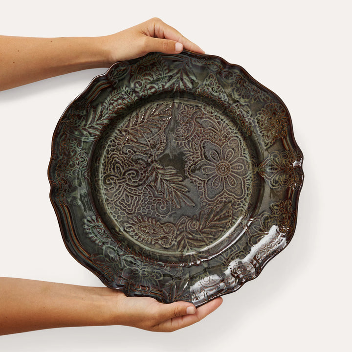 Arabesque Large Round Server | Fig