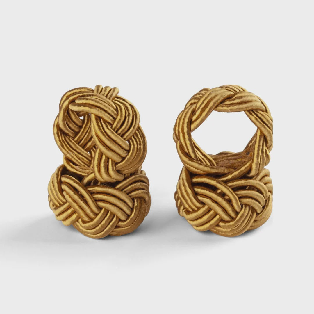 Corded Napkin Ring | Ochre | SET OF 4
