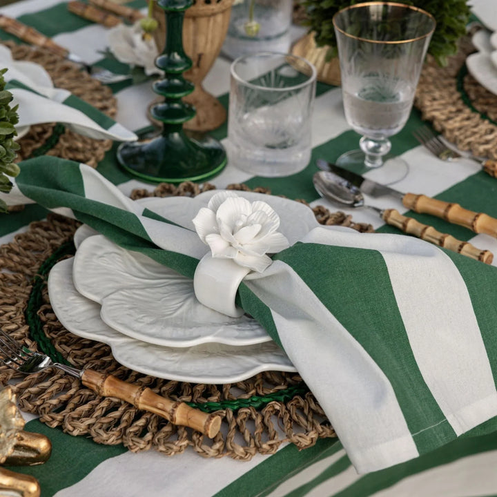Verdant Green Stripe Napkins | SET OF 4