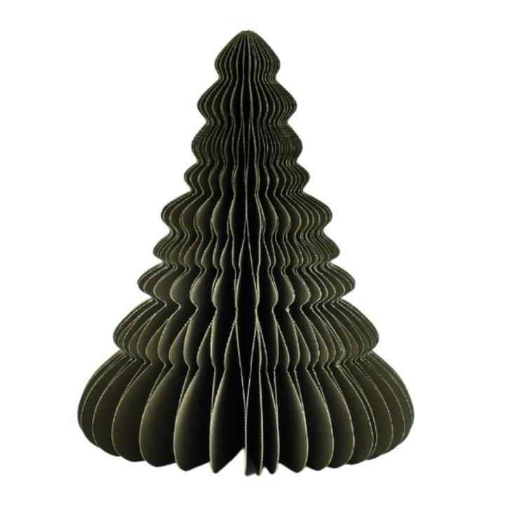 Standing Tree Paper Ornament | Olive Green | 15cm