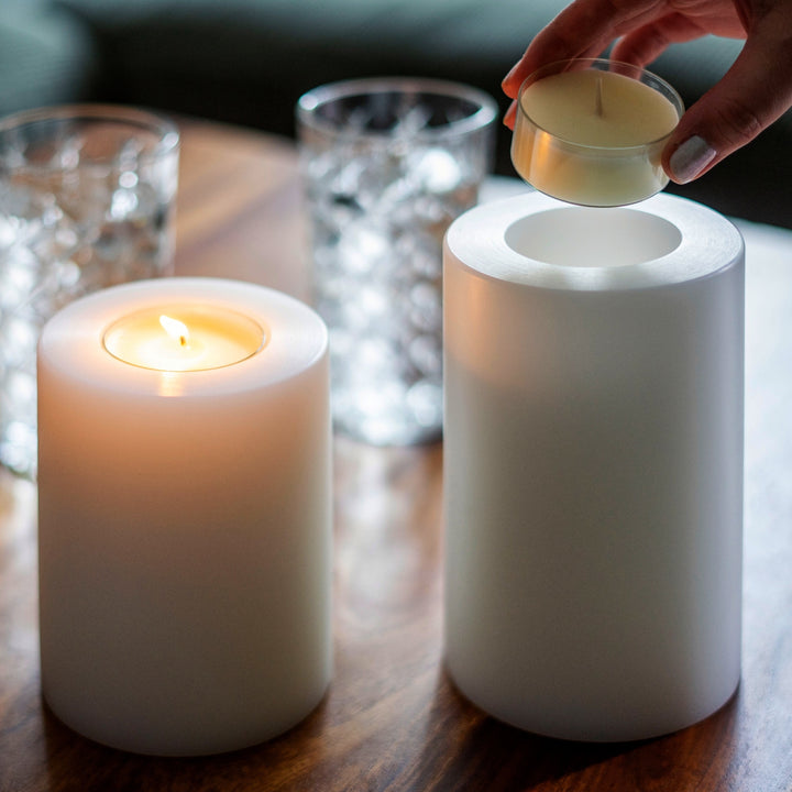Maxi Tea Light Qult Candles | Cream | Pack of 4