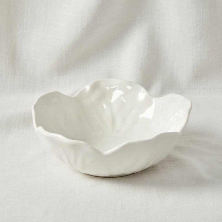 Cabbage Snack Bowl 12cm | Melamine | White