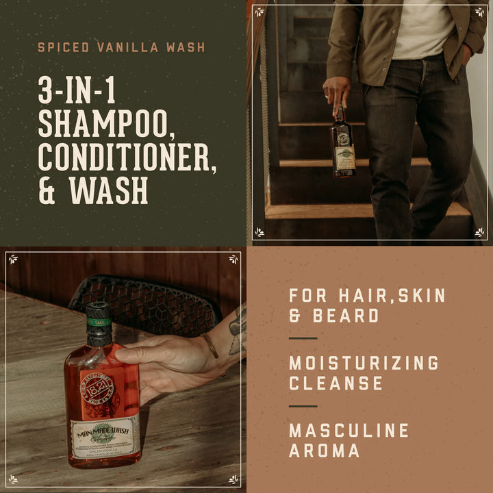 1821 ManMade Wash | Shampoo & Body Wash | Spiced Vanilla