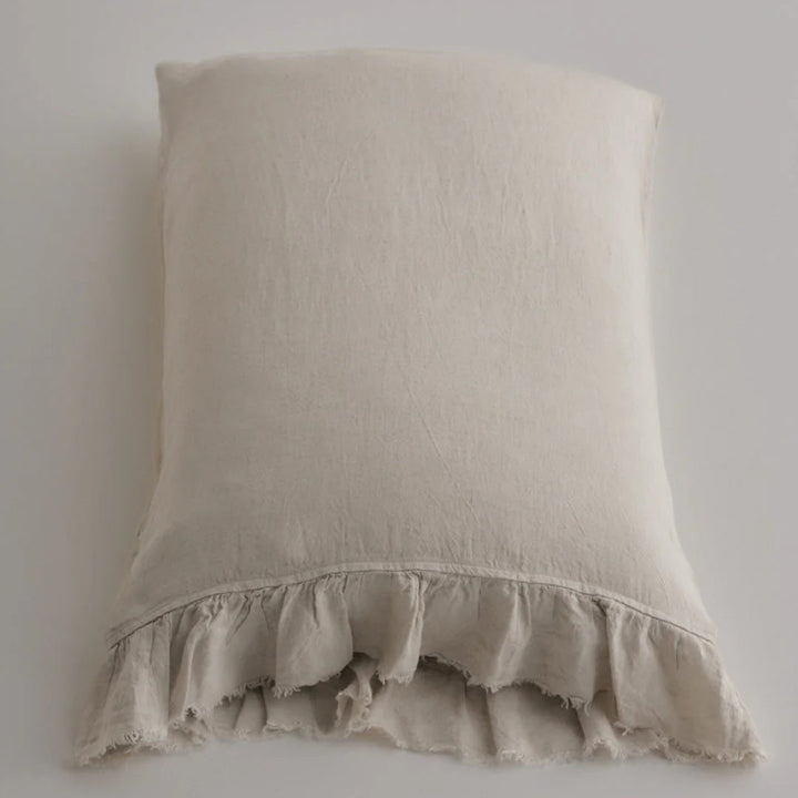 Kristine Standard Pillowcase + Ruffle | Sable