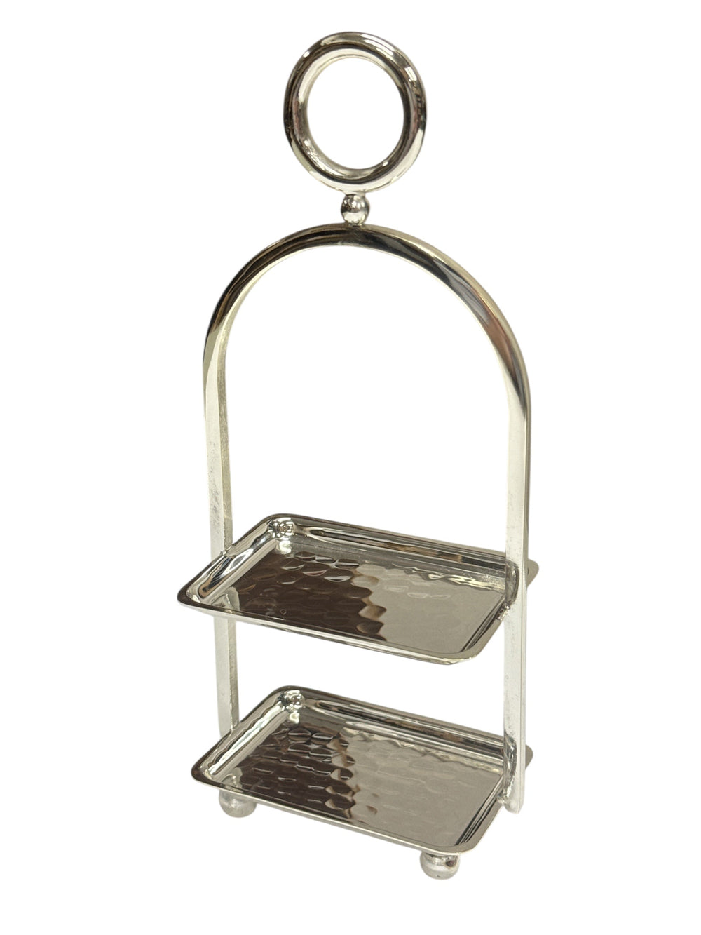 2 Layer Silver Cookie Stand | Hand Crafted in Turkey - Suzie Anderson Home