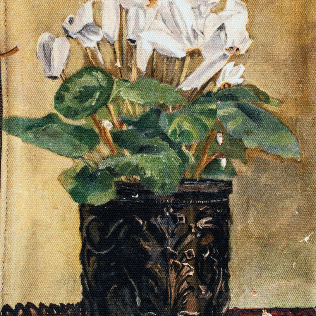 Swarm Canvas Painting Clutch Bag | Cyclamen