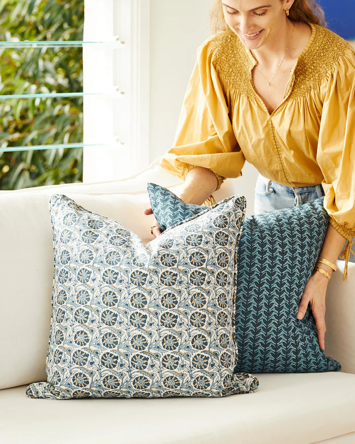 Aswan Azure Cushion & Insert | 50x50cm