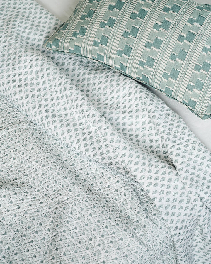 Chowk Celadon Cushion & Insert | 35x55cm