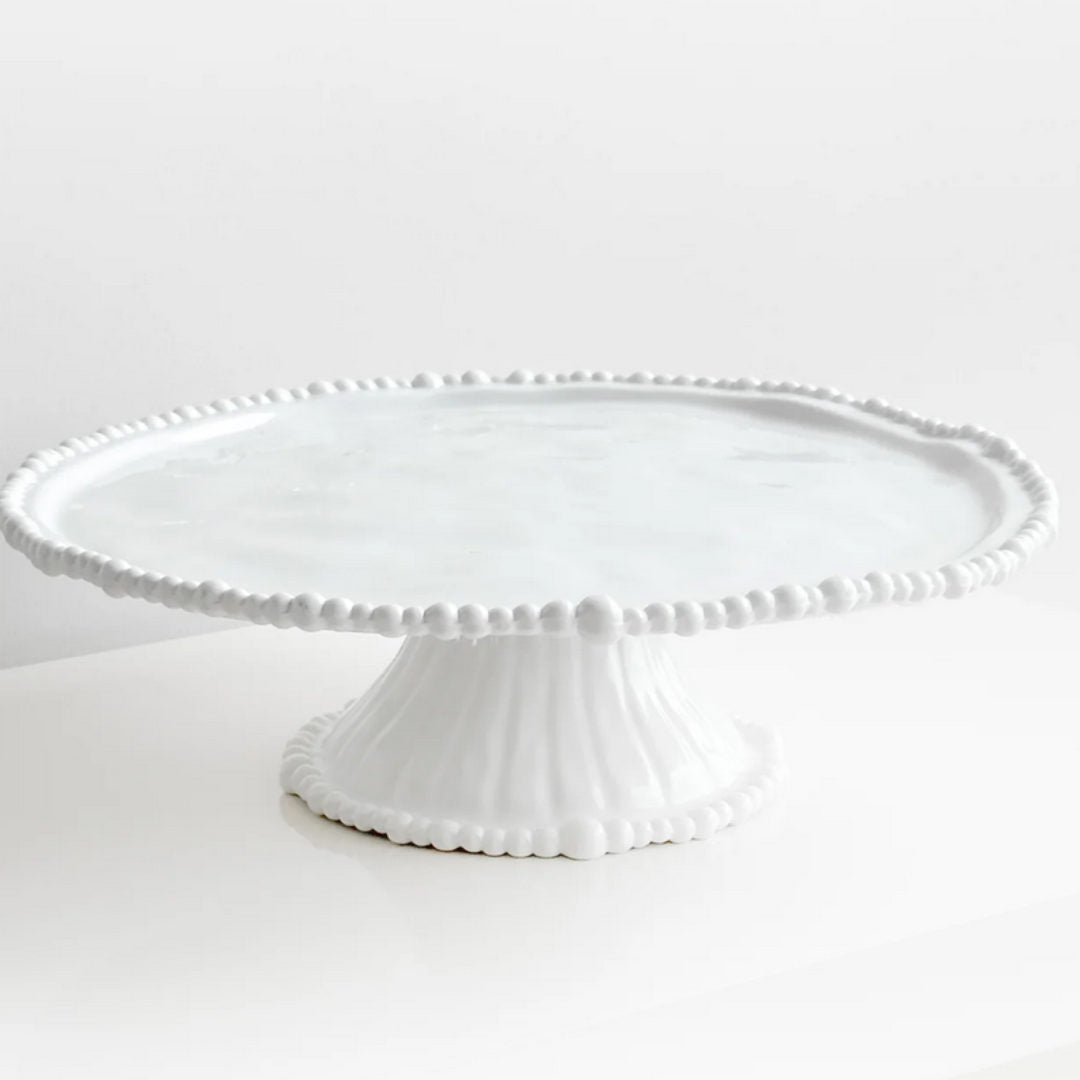 Pearl Cake Stand W35cm | Melamine | White