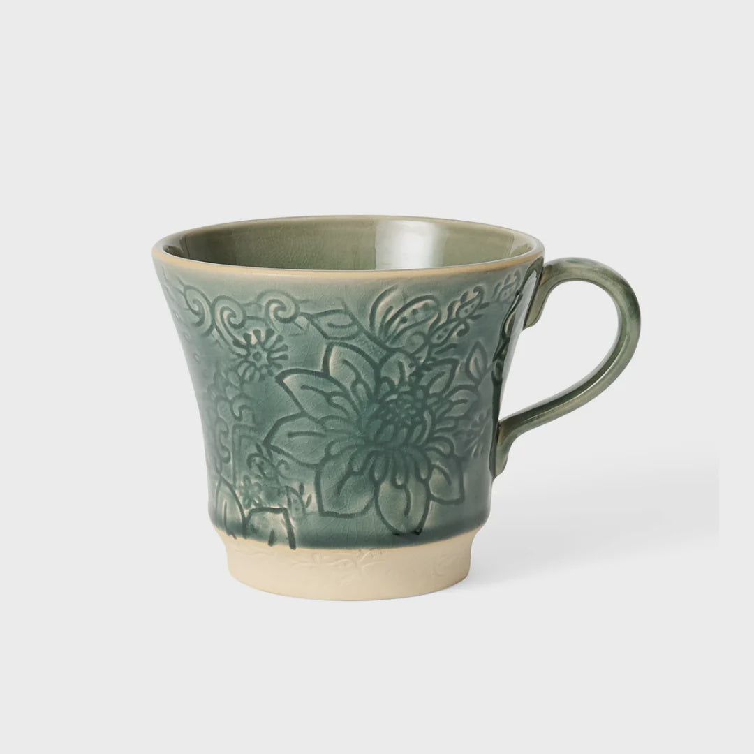 Arabesque Ceramic Tea Mug | Dusk