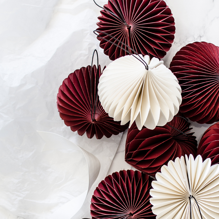 Classic Red Paper Tree Ornament | 10cm