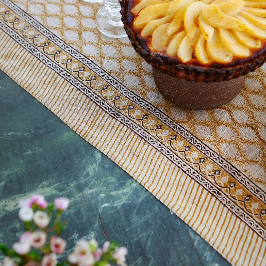 Cypress Linen Tablecloth | Ochre | 170 x 270cm