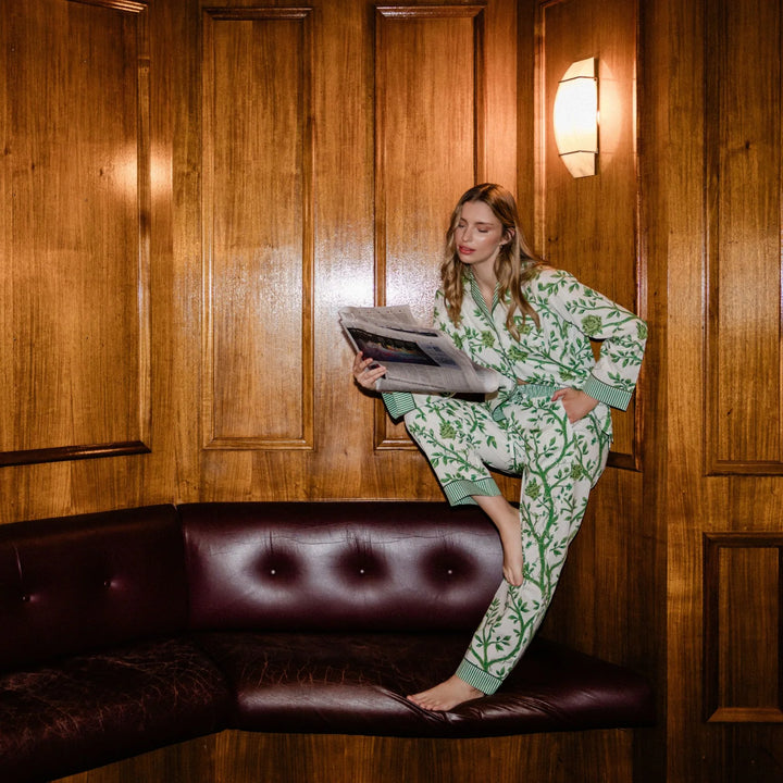 Versailles Green Chinoiserie Pyjama Set | Small | 8