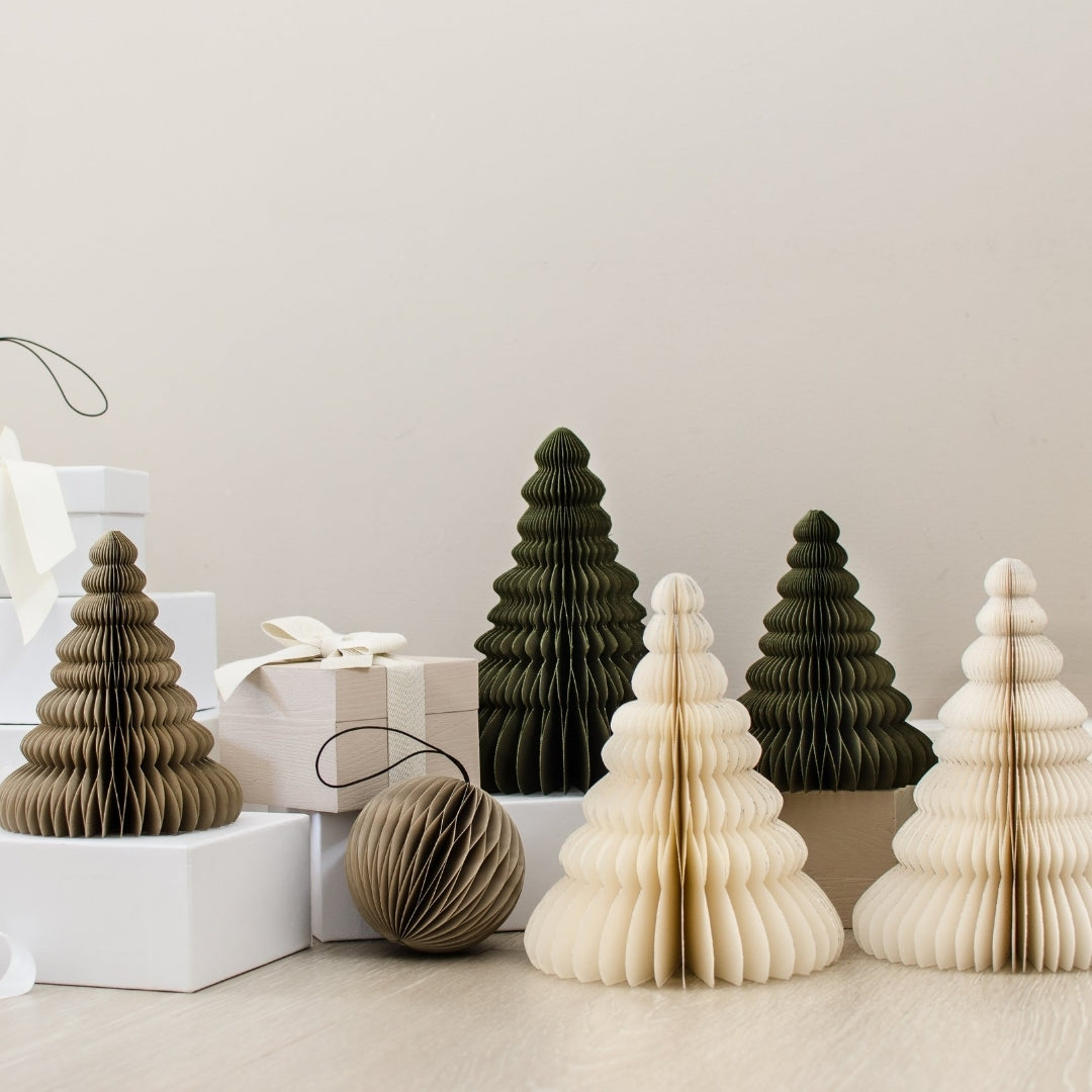 Standing Tree Ornament | Olive Green | 15cm