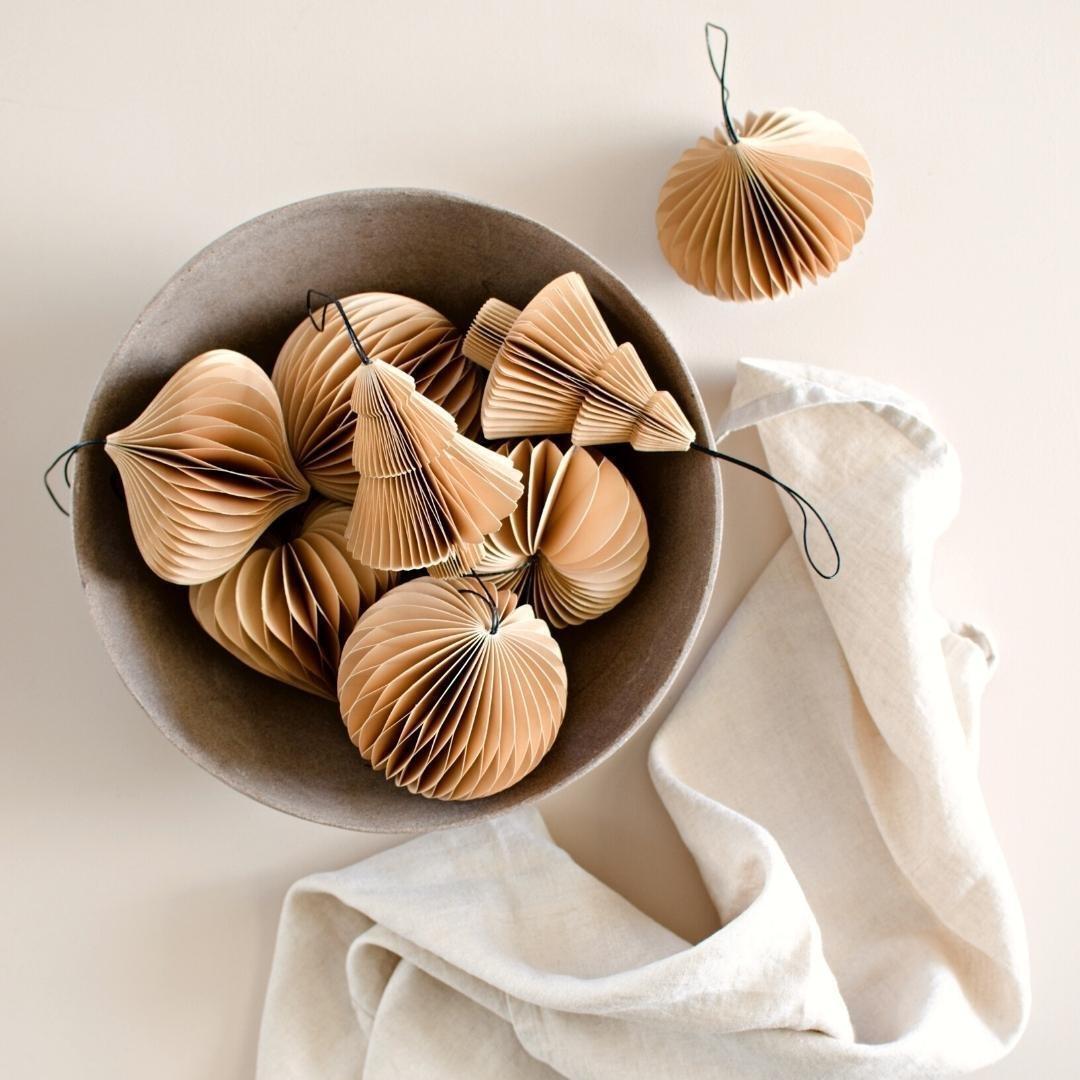 Flaxseed Paper Tree Ornament | 10cm