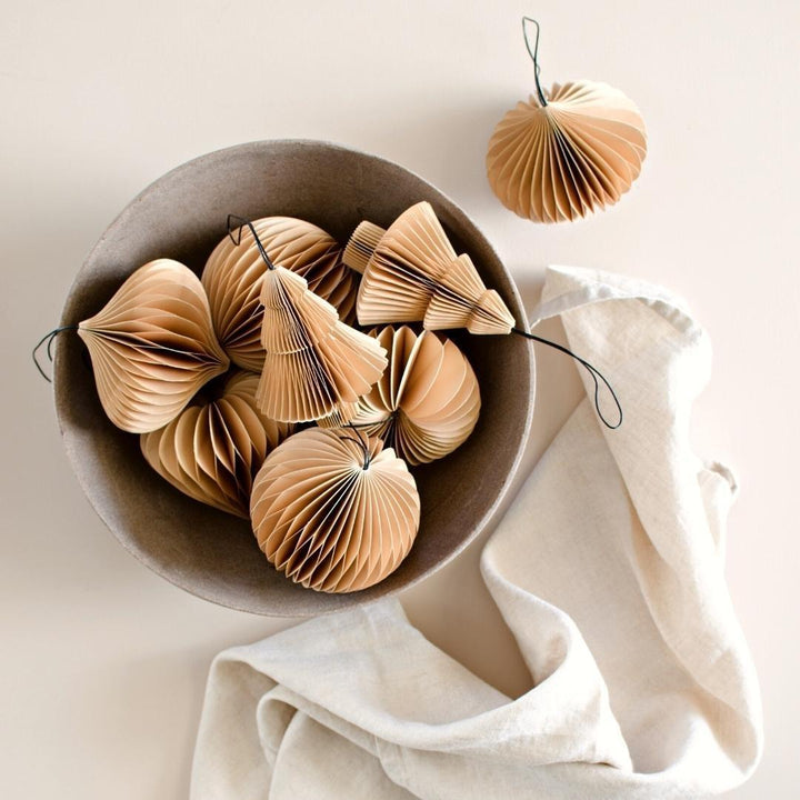 Flaxseed Paper Tree Ornament | 10cm