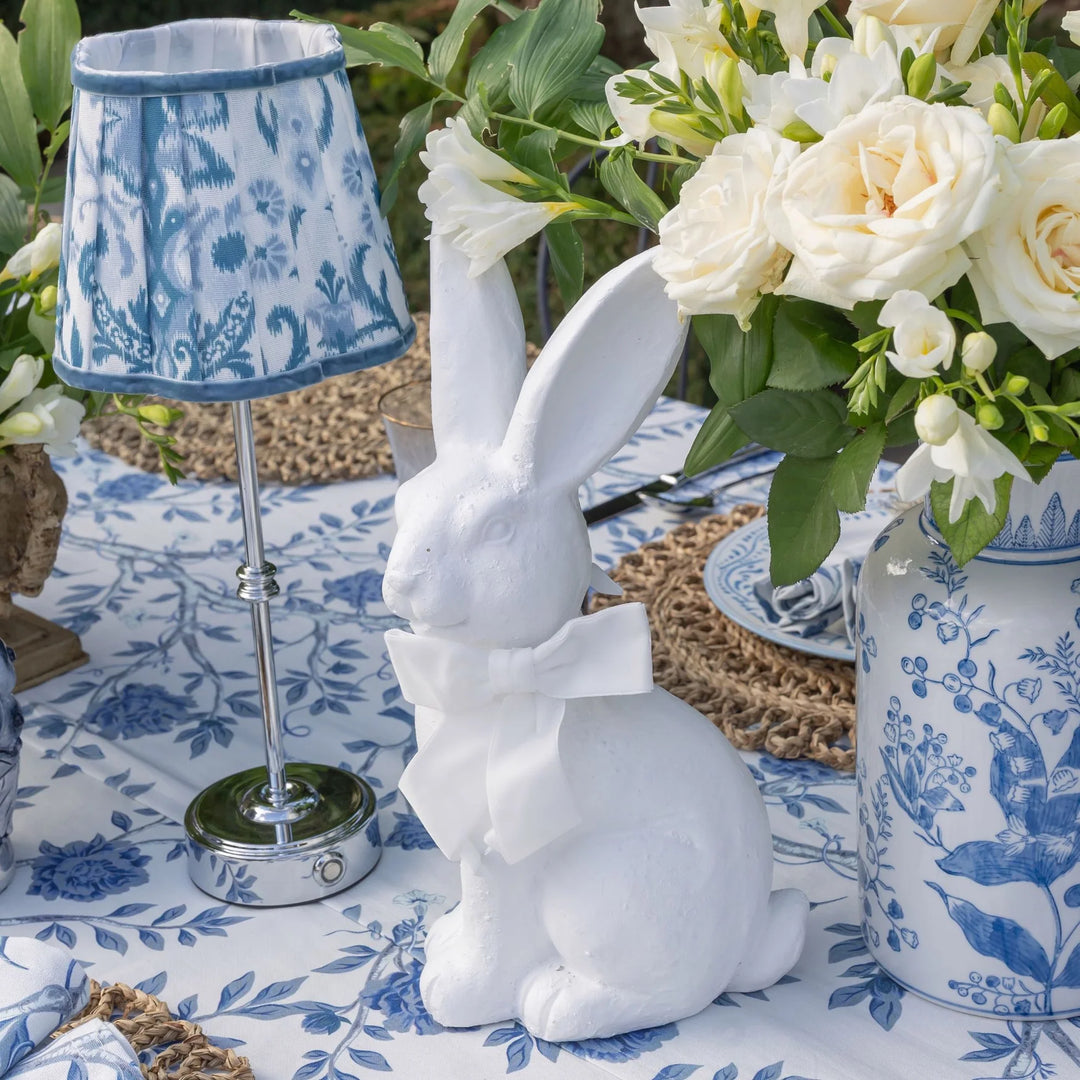 Luxe Silver USB Lamp Base with Globe & Charger