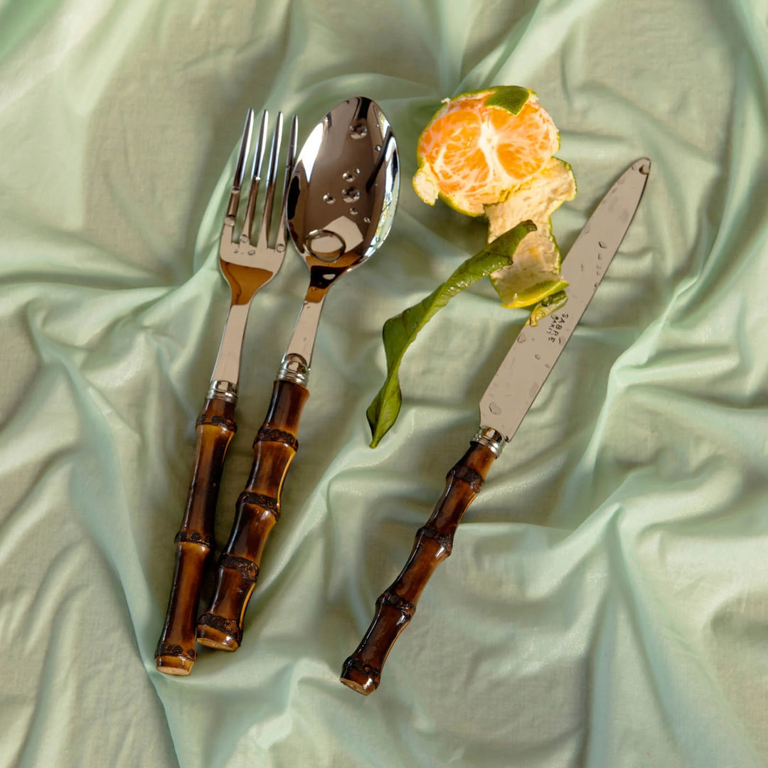 Sabre | Panda | Dark Bamboo 5piece set, for 8 places (total 40 cutlery pieces)