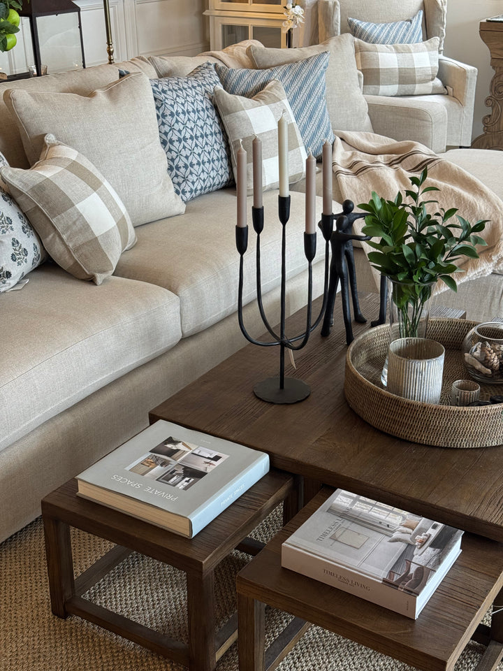 Aspen Shona Modular AS DISPLAYED | Warwick Haven Oatmeal | Luxura Seat Upgrade | 4 str 1 Arm LF &amp; Chaise RF