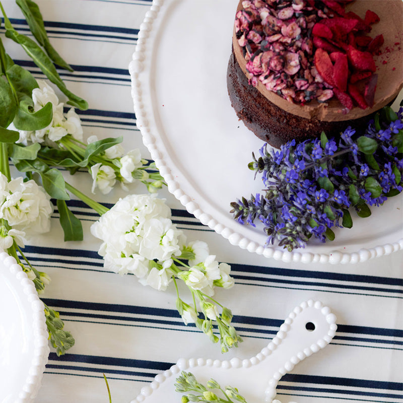 Pearl Cake Stand W35cm | Melamine | White