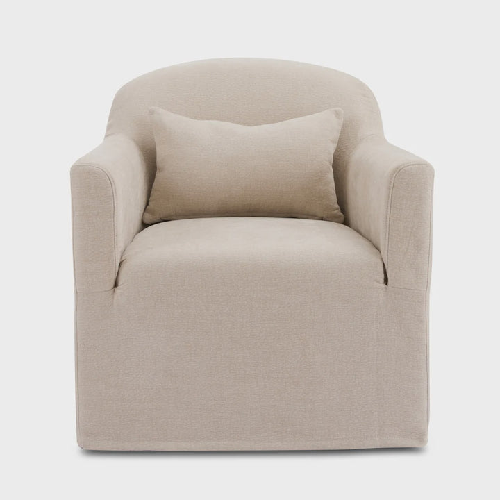 Ryan Swivel Tub Chair with Natural Poly Slip Cover (other colours available)