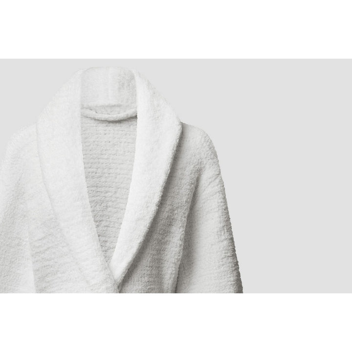 Brogo Bath Robe | Plush Chenille White