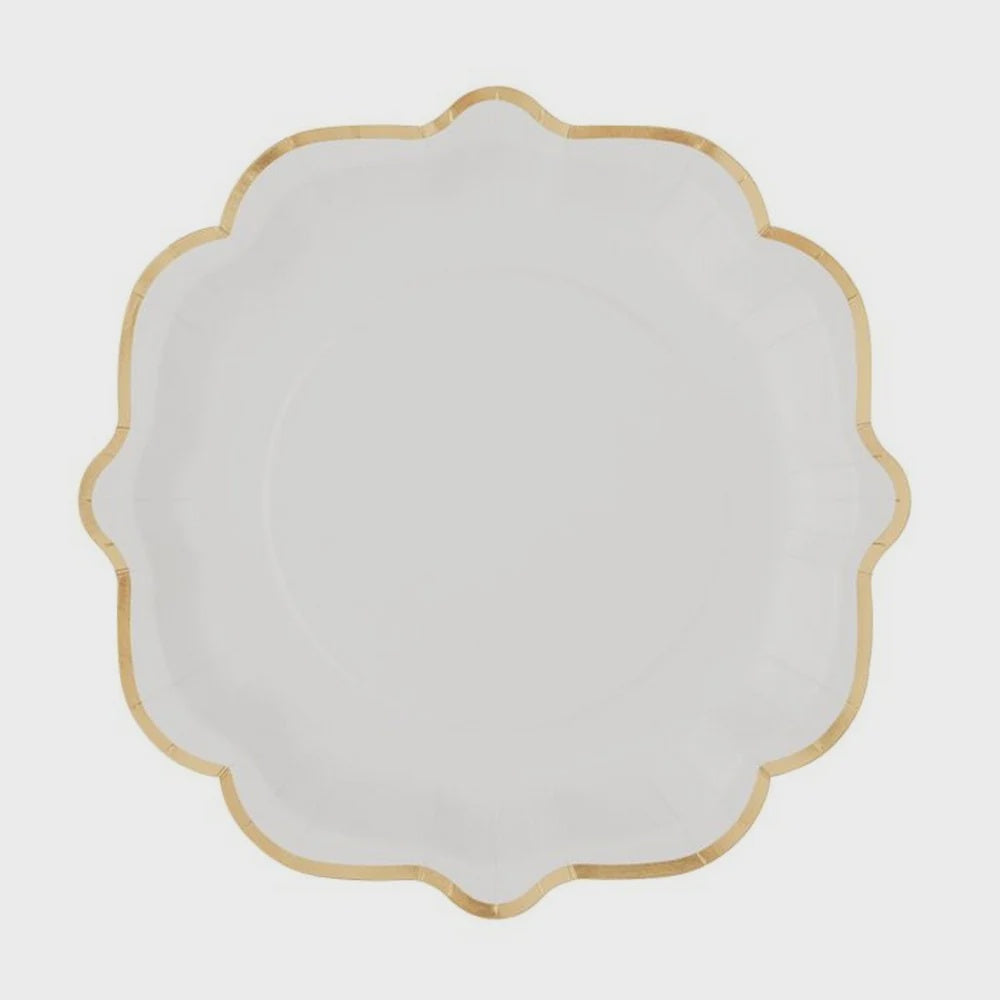 Gold Trimmed 25cm Paper Plates | Pack of 10