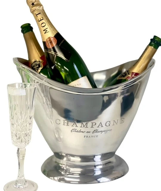 Oval Scoop Aluminium Champagne Bucket