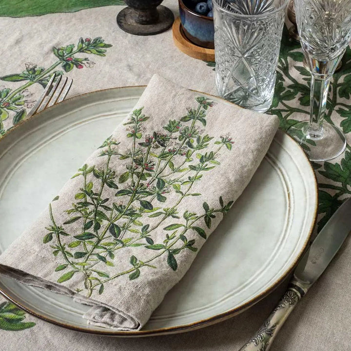 Fine Herbs | Linen Napkins  | Set of 6 Mixed