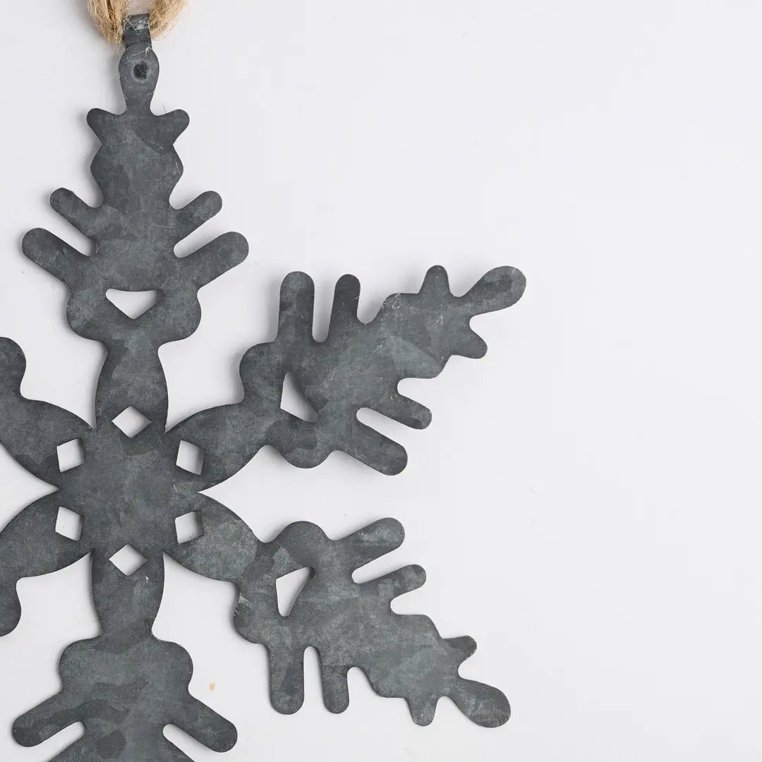 Snowflake Tin Hanging Decoration | Medium 15cm