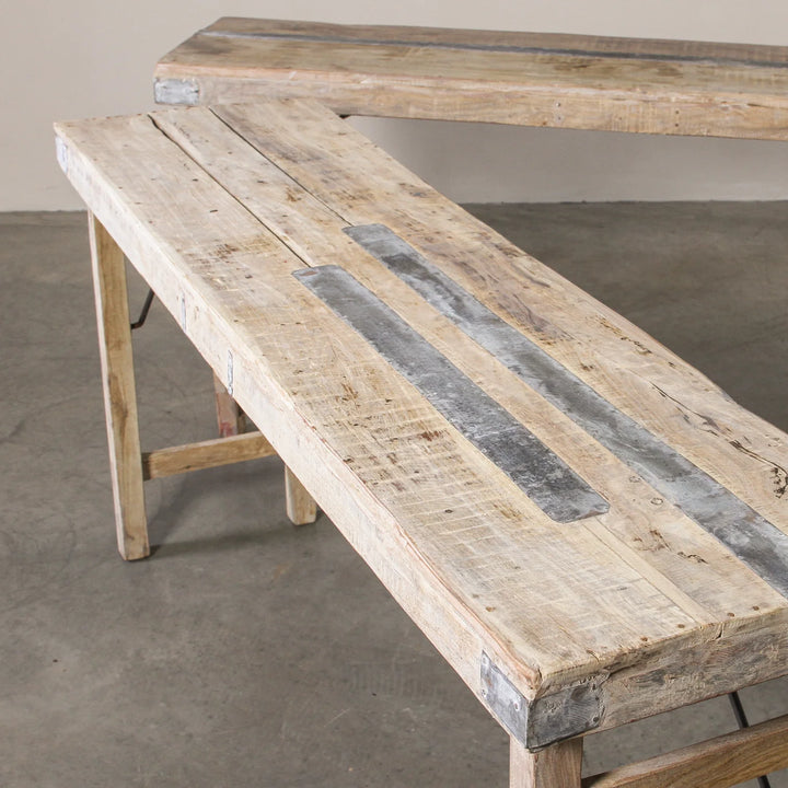 Rajasthan Console Table | Collapsible Legs | Bleached| W179 x D42 x H79cm