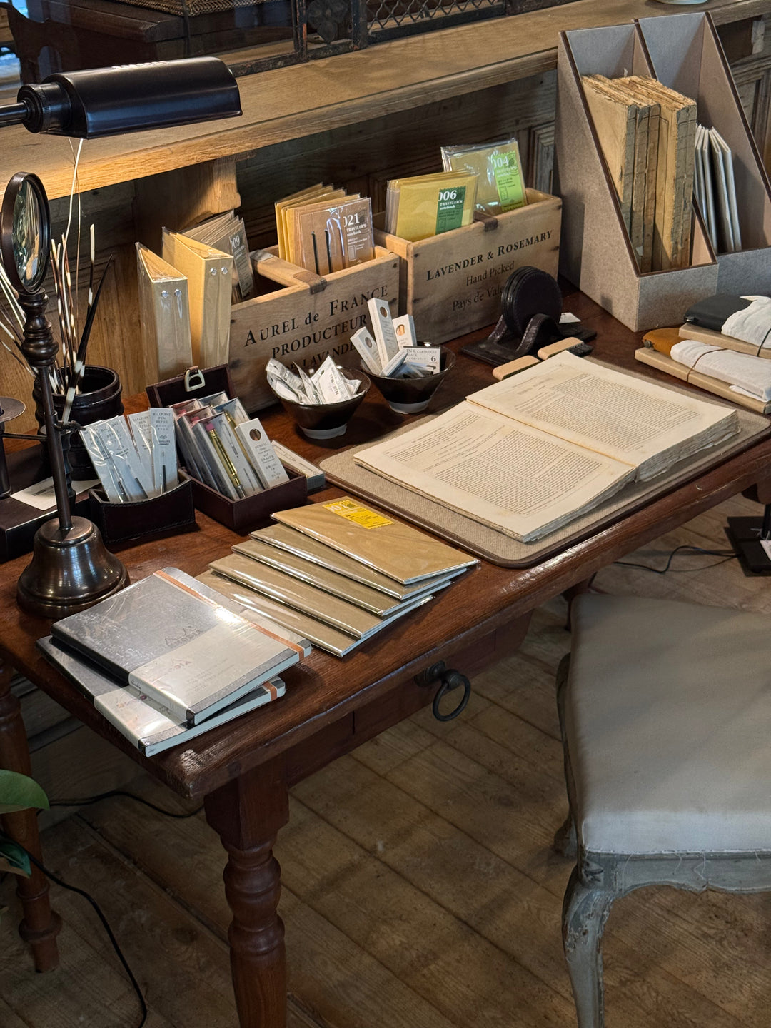 Vintage Teak Writing Desk | Solid Timber Top | Estate Collection