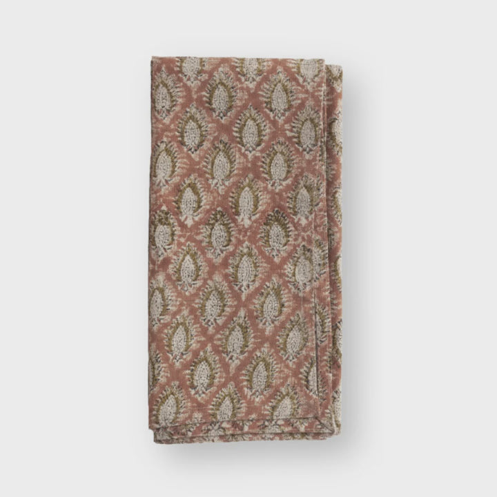 Cypress Parrot Linen Napkins | Rust | SET OF 2