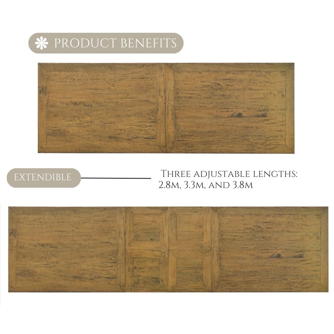 Chateau Extension Double Pedestal Dining Table | 380cm L | Fruitwood