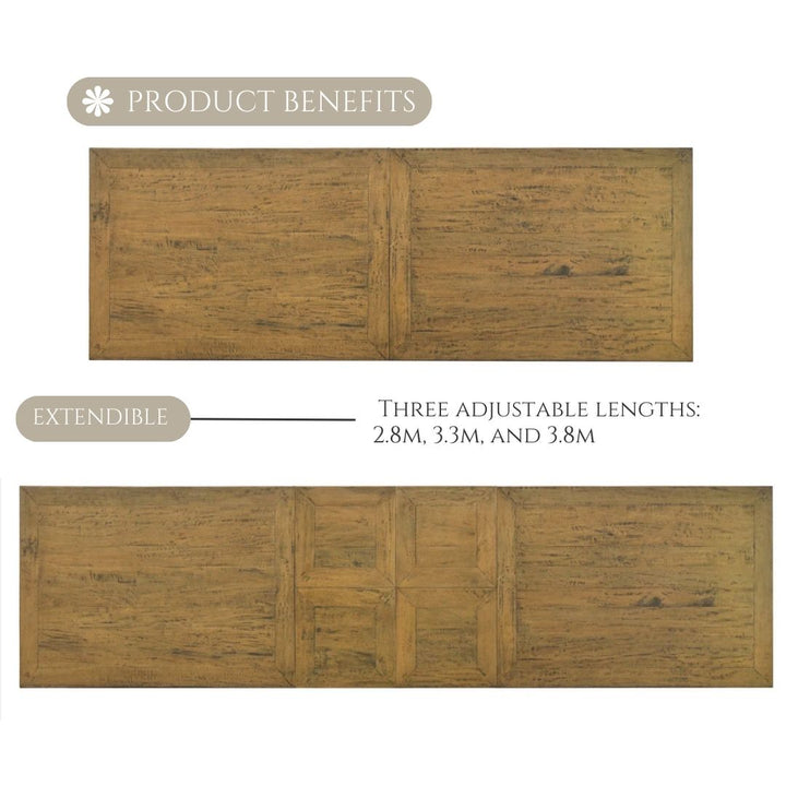 Chateau Extension Double Pedestal Dining Table | 380cm L | Fruitwood