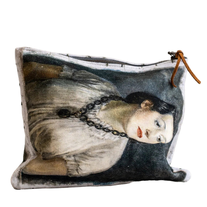 Swarm Canvas Painting Clutch Bag | Isabelle