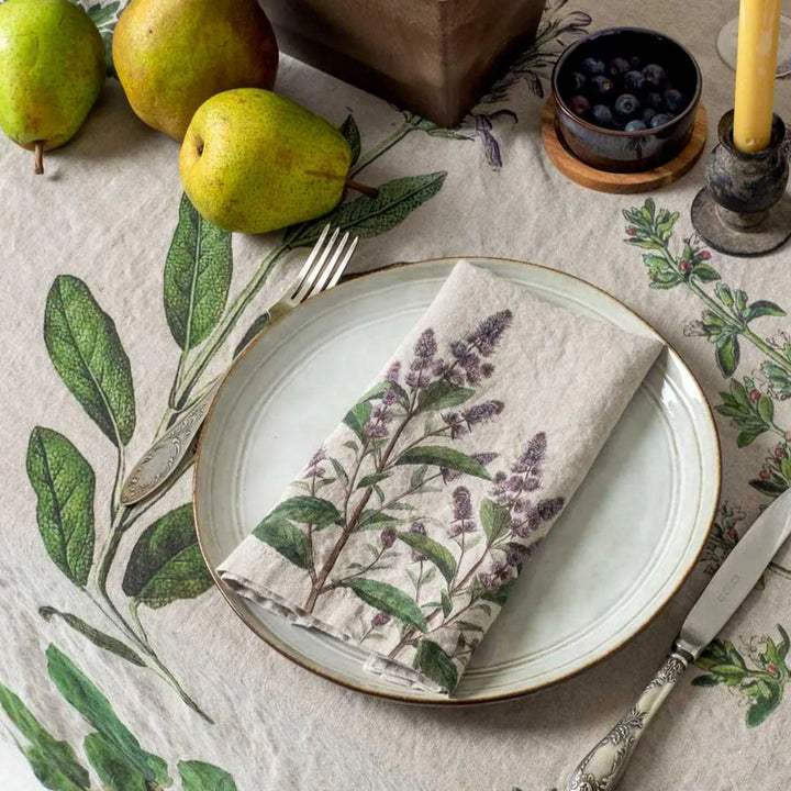 Fine Herbs | Linen Napkins  | Set of 6 Mixed