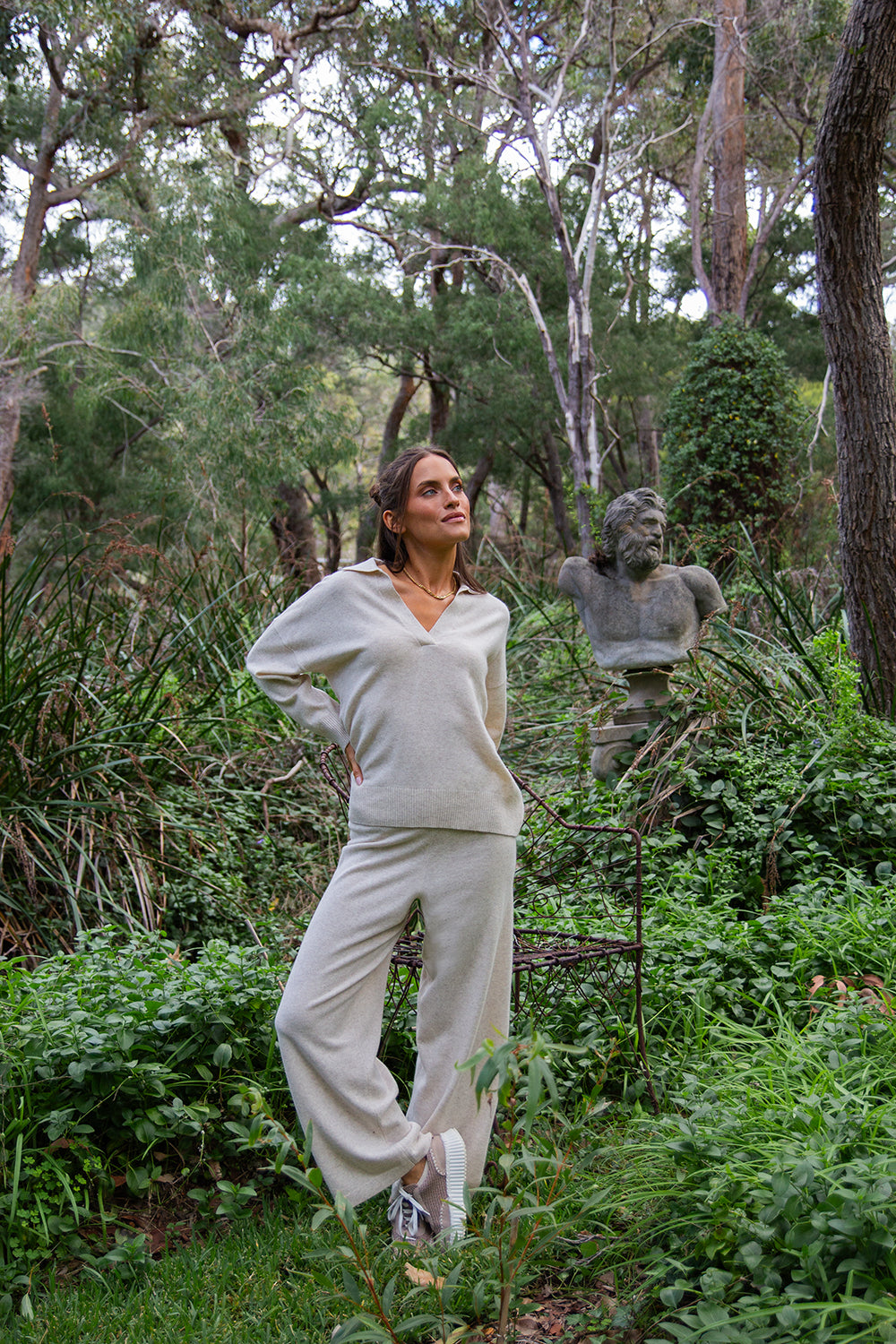 Scandi | Dalia Wool/Cashmere Pant | Light Beige