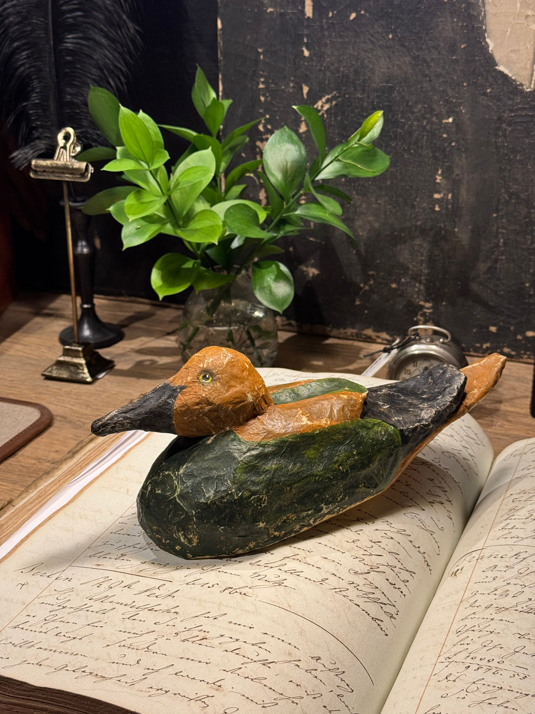 Hand Crafted Decoy Duck 'Wigeon' by local artist Rossana Perry