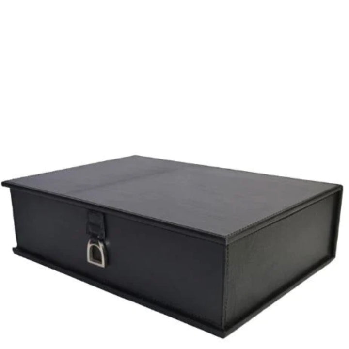 Document Box Leather with Stirrup | Black